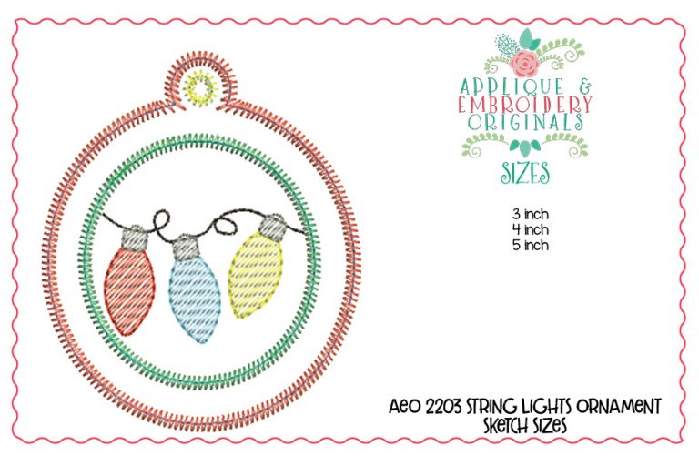 2203 String Lights Ornament In-The-Hoop Designs - Image 2