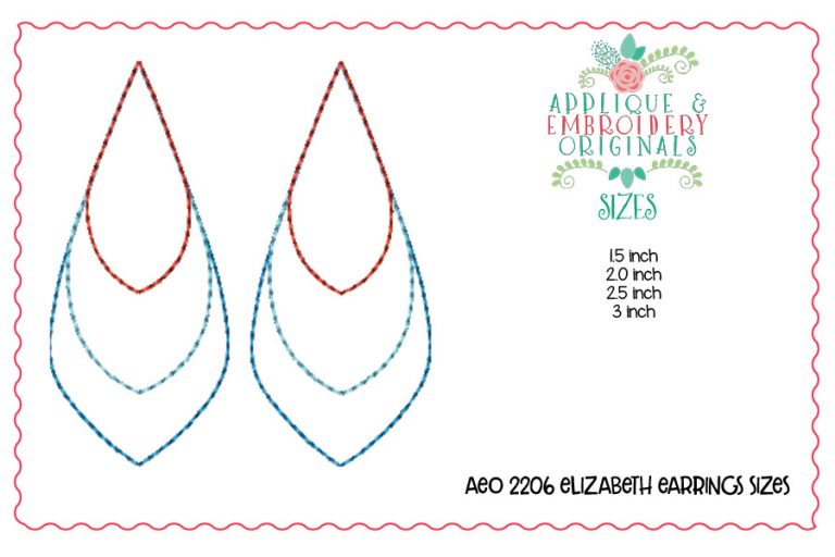 2206 Elizabeth Earrings In-The-Hoop Design - Image 6
