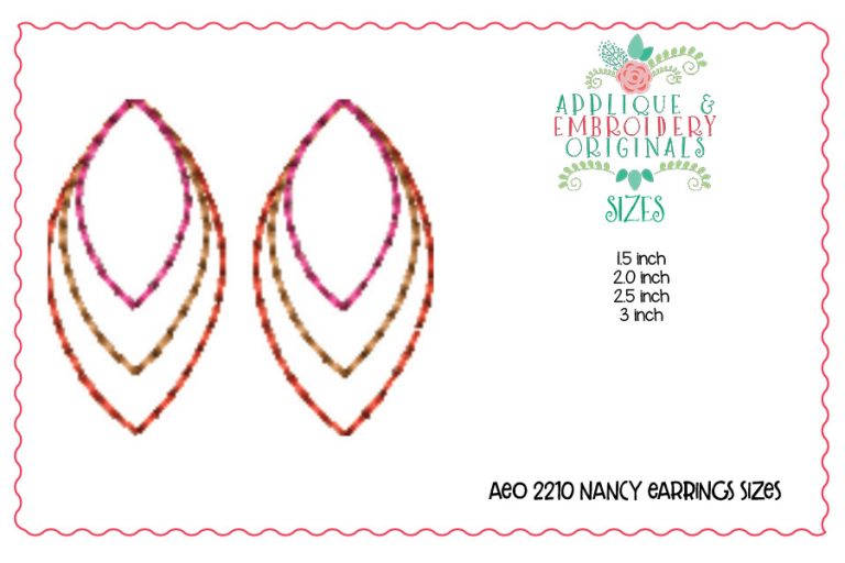 2210 Nancy Layered Earrings In-The-Hoop Design - Image 3