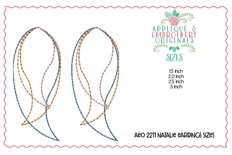 2211 Natalie Layered Earrings In-The-Hoop Design - Image 2