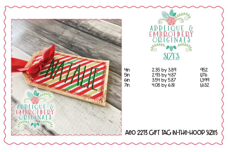 2213 Gift Tag In-The-Hoop Design - Image 2