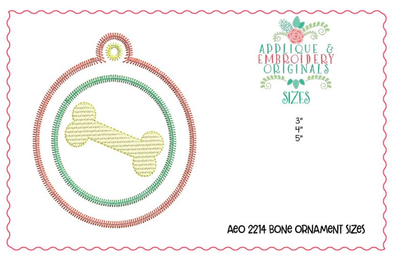 2214 Bone Ornament In-The-Hoop Designs - Image 2
