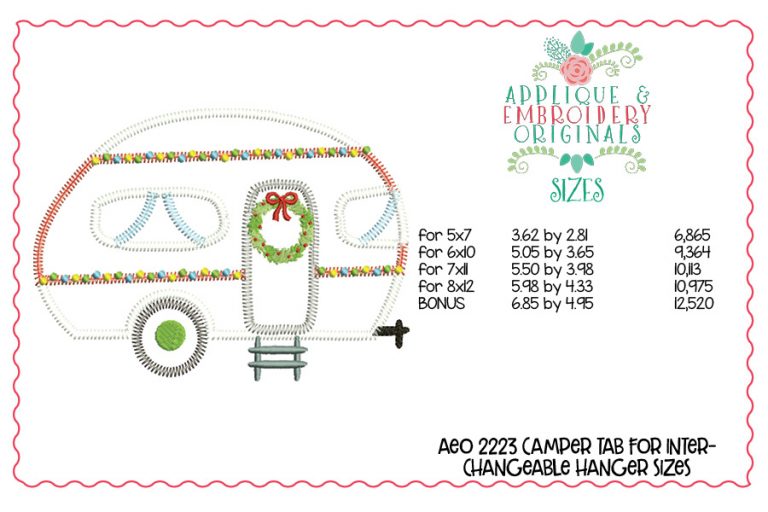 2223 Christmas Camper Interchangeable Tab Design - Image 4