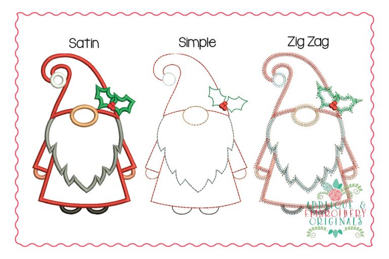 2178 Christmas Gnome All-In-One Applique Design - Image 8