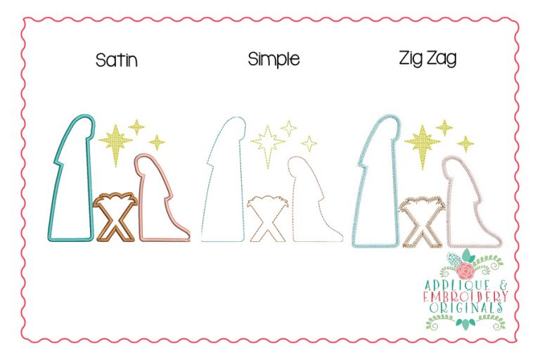 2180 Nativity All-In-One Applique Design - Image 5