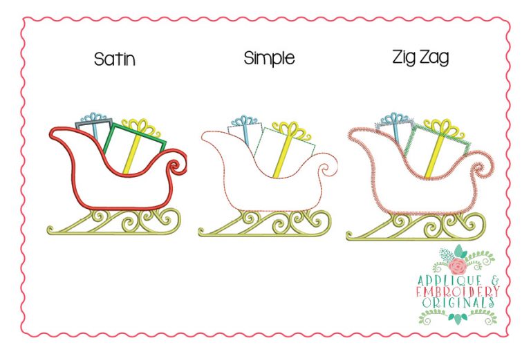 2182 Sleigh All-In-One Applique Design - Image 5