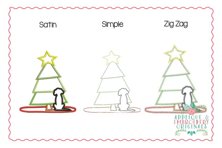 2186 Tree with Puppy All-In-One Applique Design - Image 3
