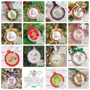 2206 Christmas Ornaments Set In-The-Hoop Designs