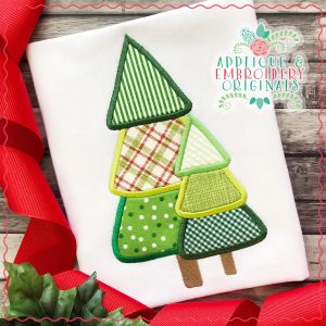 2242 Christmas Tree Double Applique Design