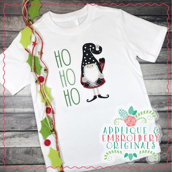 2253 Gnome Waving Applique Design - Image 2