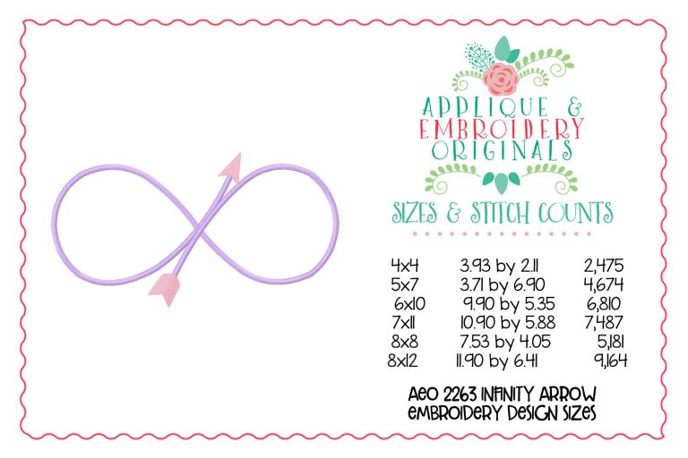 2263 Infinity Arrow Embroidery Design - Image 2