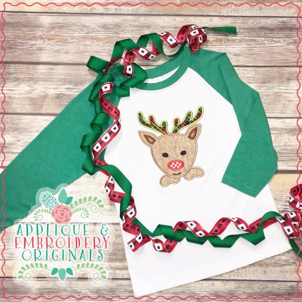 2285 Deer Peeker Boy Applique Design - Image 2