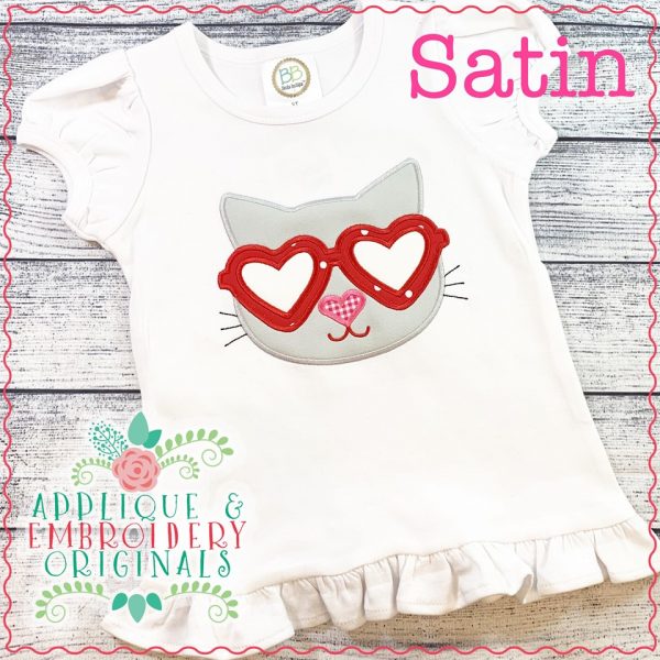 2300 Kitty Heart Sunglasses All-In-One Applique Design - Image 3