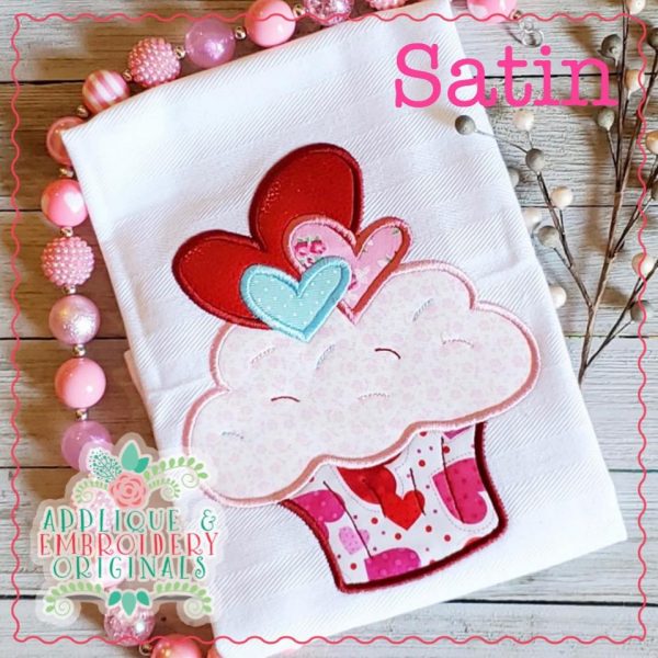 2306 Valentine Cupcake All-In-One Applique Design - Image 2