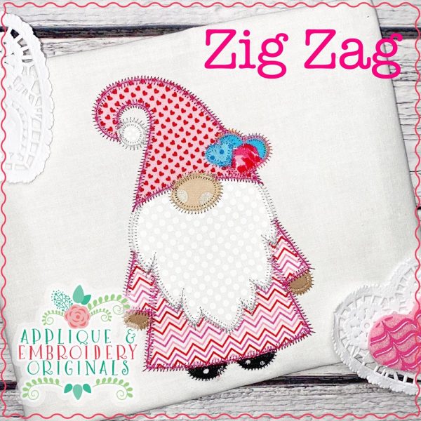 2309 Valentine Gnome All-In-One Applique Design - Image 2
