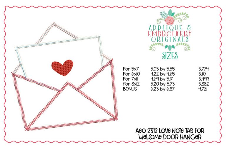2312 Love Note Interchangeable Tab Design - Image 5
