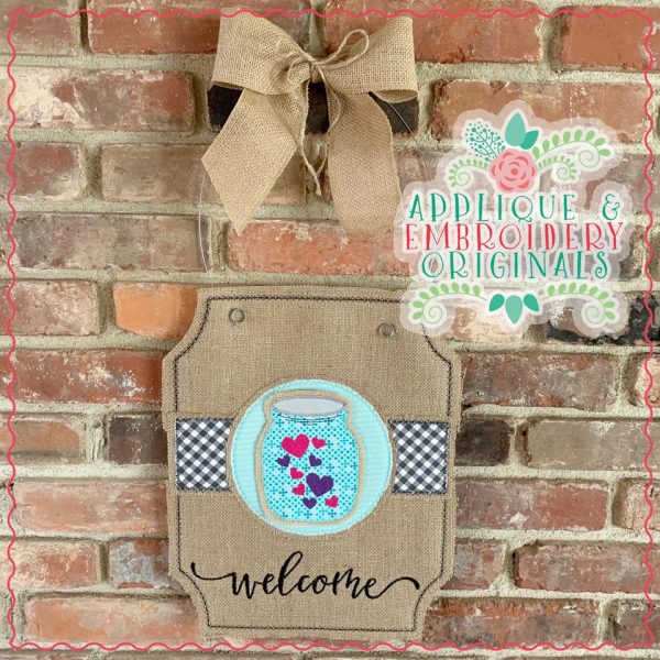 2313 Mason Jar with Hearts Interchangeable Tab Design - Image 2