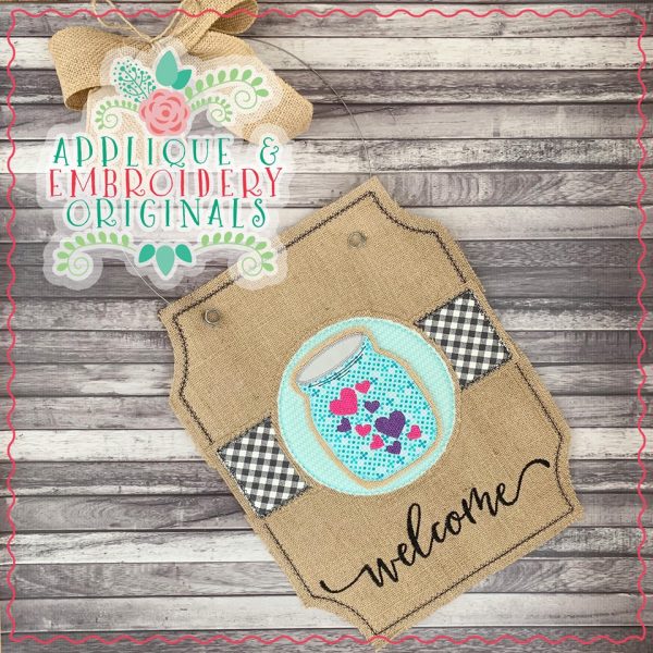 2313 Mason Jar with Hearts Interchangeable Tab Design - Image 4