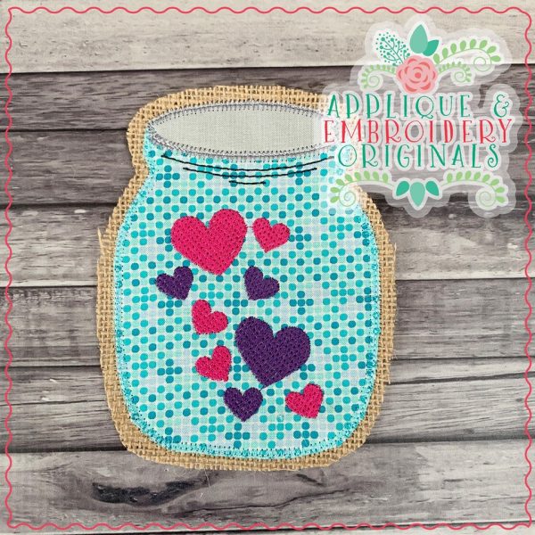 2313 Mason Jar with Hearts Interchangeable Tab Design - Image 3