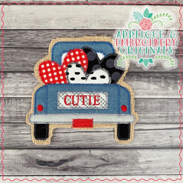 2314 Truck with Hearts Interchangeable Tab Design - Image 3