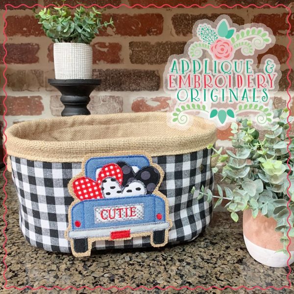 2314 Truck with Hearts Interchangeable Tab Design - Image 2