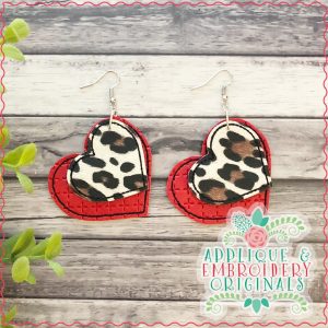 2321 Double Heart Earrings In-The-Hoop Design