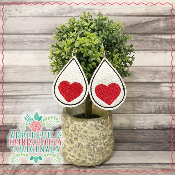2323 Heart Filled Earrings In-The-Hoop Design - Image 2