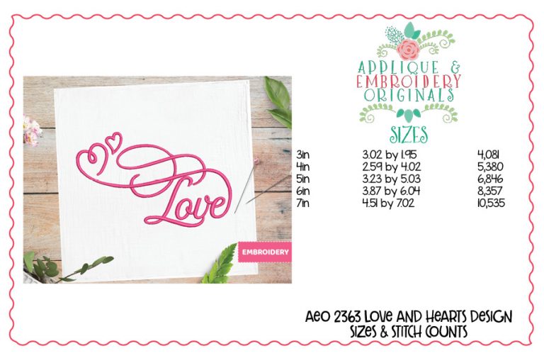 2375 Valentine Embroidery Set of Designs - Image 20