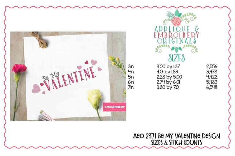 2375 Valentine Embroidery Set of Designs - Image 46