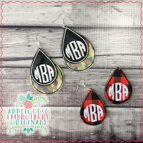 2398 Monogram Earrings In-The-Hoop Design - Image 5