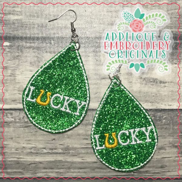 2407 Lucky Horseshoe Earrings In-The-Hoop Design - Image 2