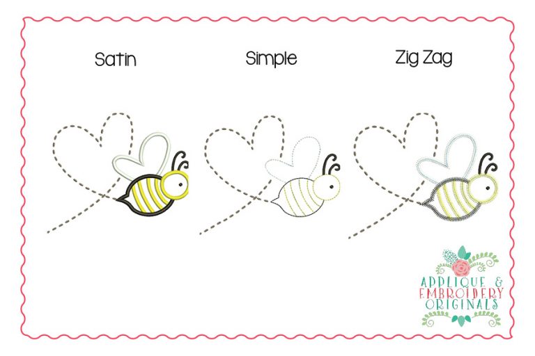 2304 Valentine Bee All-In-One Applique Design - Image 4