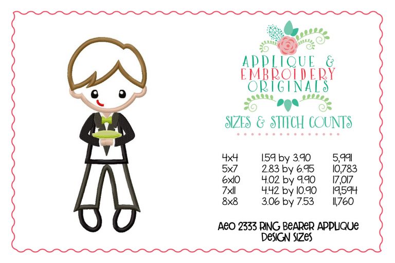 2333 Ring Bearer Applique Design - Image 2