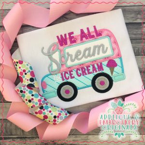 2390 We All Scream for Ice Cream Applique Design