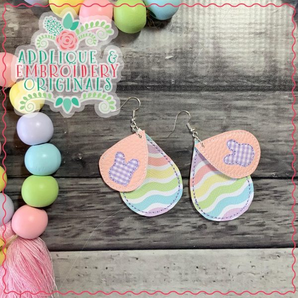 2427 Bunny Head Cutout Earrings In-The-Hoop Design - Image 5