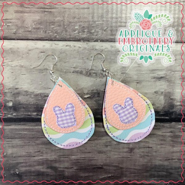 2427 Bunny Head Cutout Earrings In-The-Hoop Design - Image 3