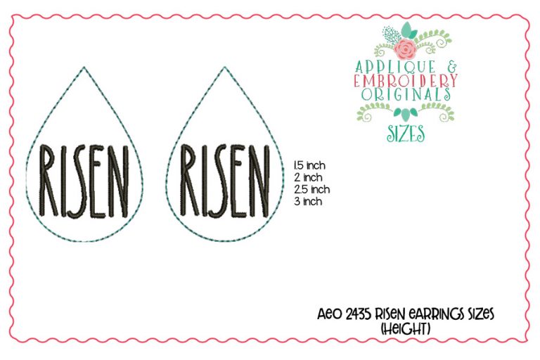 2435 Risen Earrings In-The-Hoop Design - Image 2