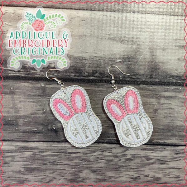 2436 Bunny Earrings Add On Earrings In-The-Hoop Design - Image 2
