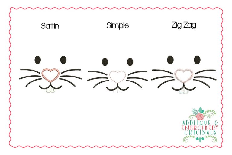 2439 Bunny Face All-In-One Applique Design - Image 2