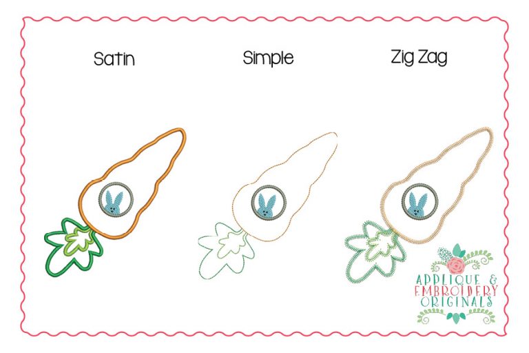 2441 Bunny Trio All-In-One Applique Design - Image 2