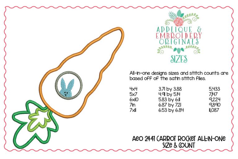 2441 Bunny Trio All-In-One Applique Design - Image 4