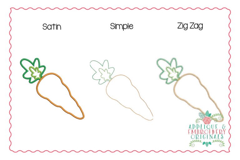 2442 Carrot Single All-In-One Applique Design - Image 2