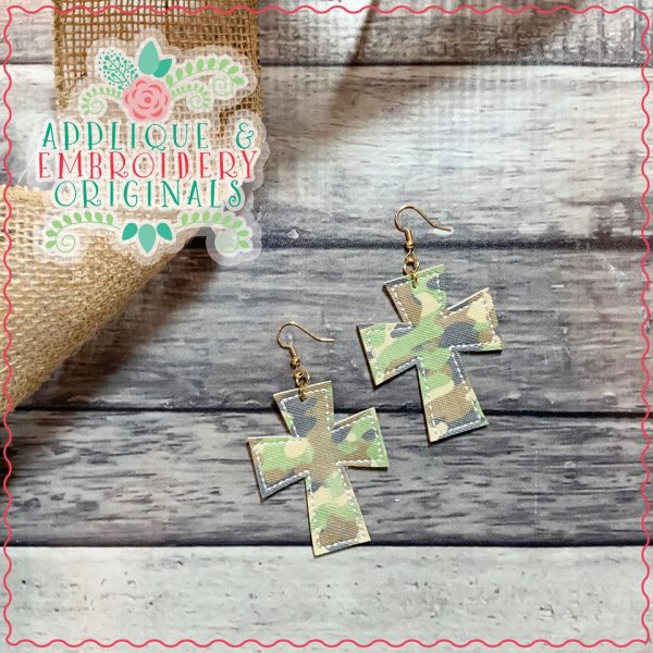2451 Cross 6 Earrings In-The-Hoop Design - Image 4