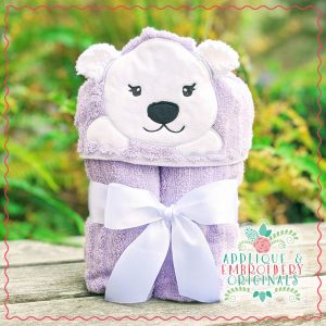 2458 Polar Bear Girl Hooded Towel Design