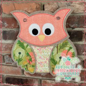 2459 Owl Door Hanger In-The-Hoop Design