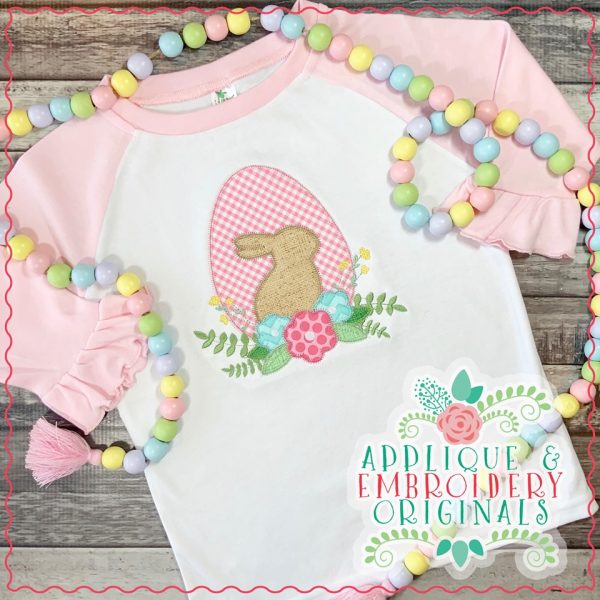 2460 Bunny Floral Egg All-In-One Applique Design - Image 2