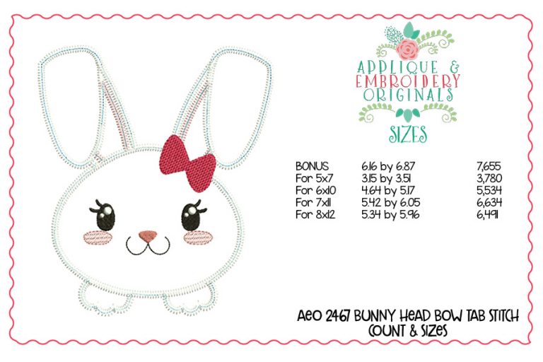 2467 Bunny Head Tab Interchangeable Tab Design - Image 5