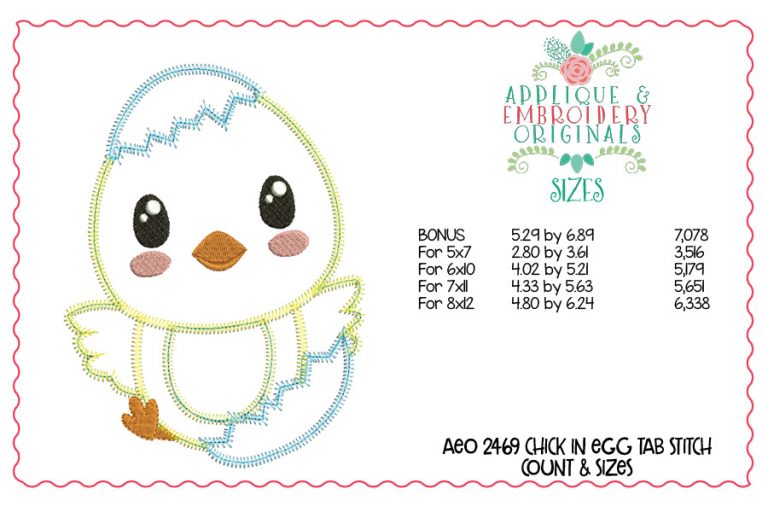 2469 Chick in Egg Interchangeable Tab Design - Image 5