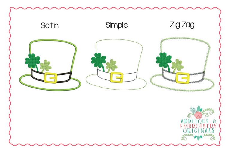 2420 Hat with Clover All-In-One Applique Design - Image 2