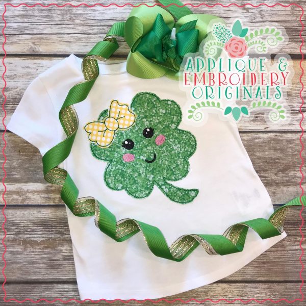2418 Clover Face Bow All-In-One Applique Design - Image 5